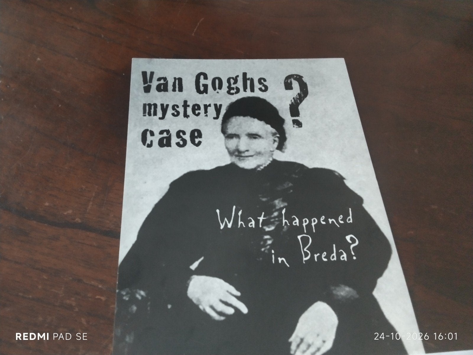 Promotiekaart: Van Goghs mystery case - Breda's Museum, Ophalen of Verzenden, 1980 tot heden, Ongelopen, Cultuur en Media