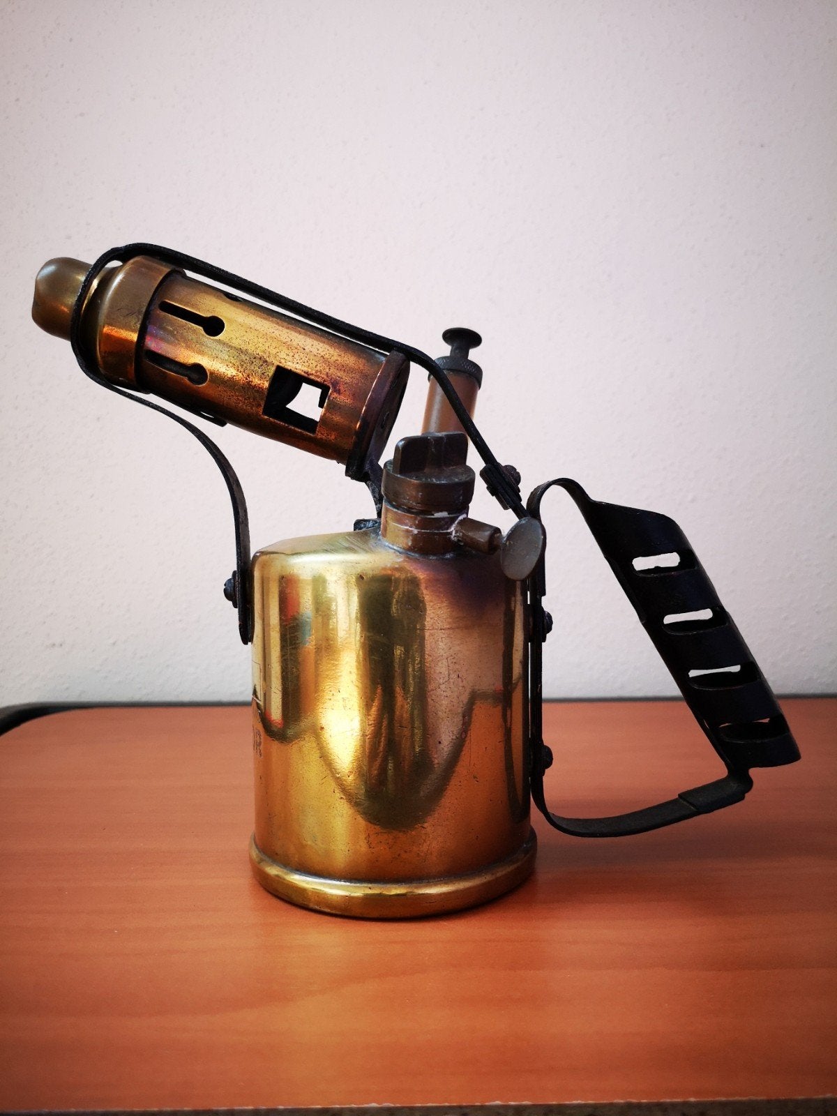 Antieke koperen petroleum brander - Monitor No. 26, Antiek en Kunst, Ophalen of Verzenden