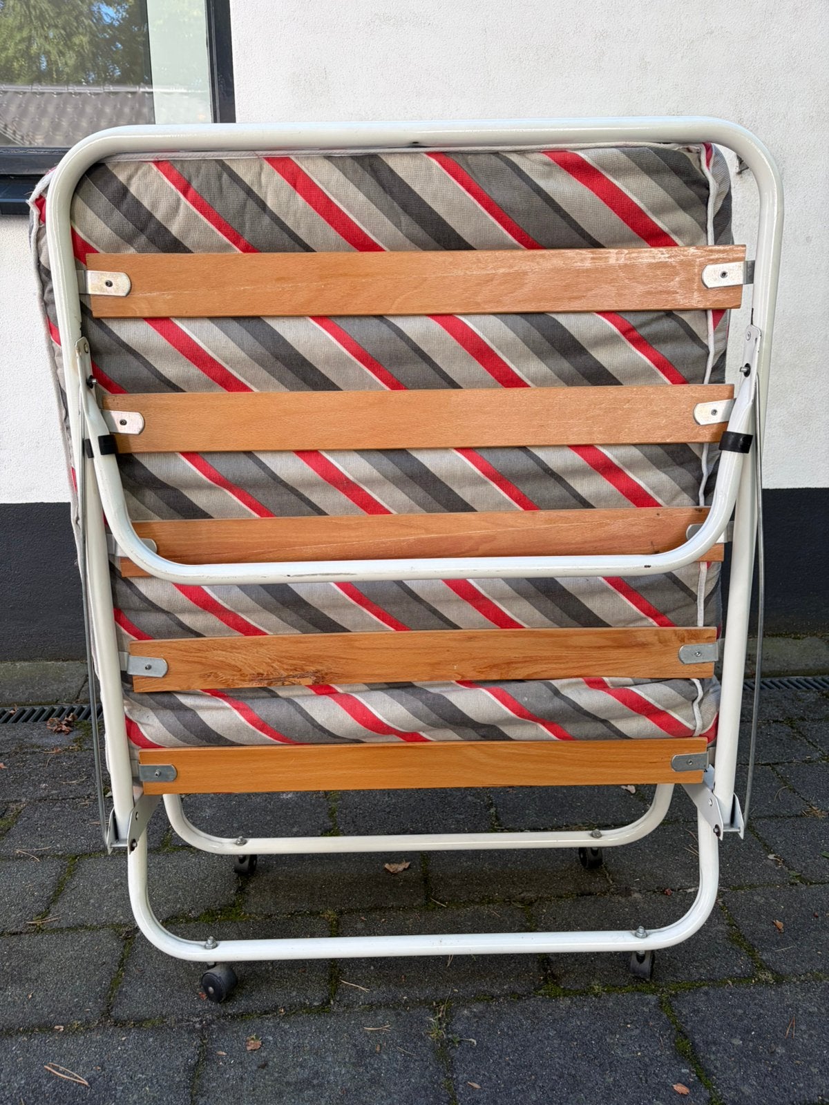 Klapbed, Ophalen of Verzenden, Gebruikt, Eenpersoons, Wit