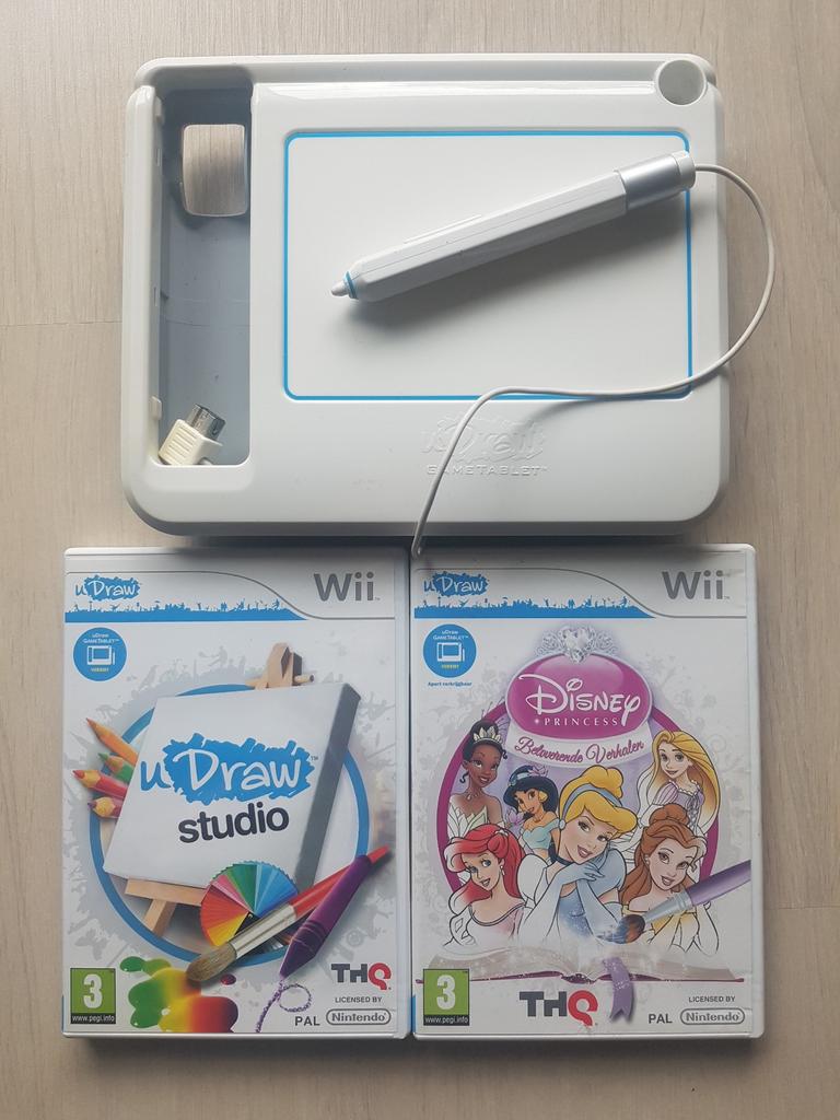 Nintendo Wii uDraw Game Tablet + 2 Spellen, 3 spelers of meer, Ophalen of Verzenden, Vanaf 3 jaar