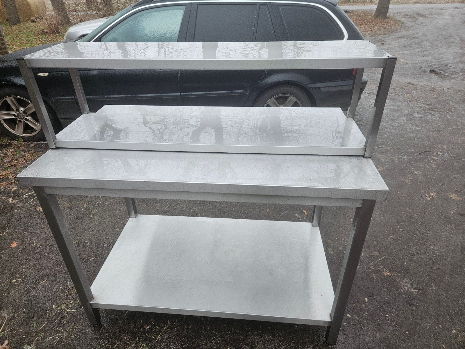 Wandschap horeca rvs plank, Ophalen, Gebruikt