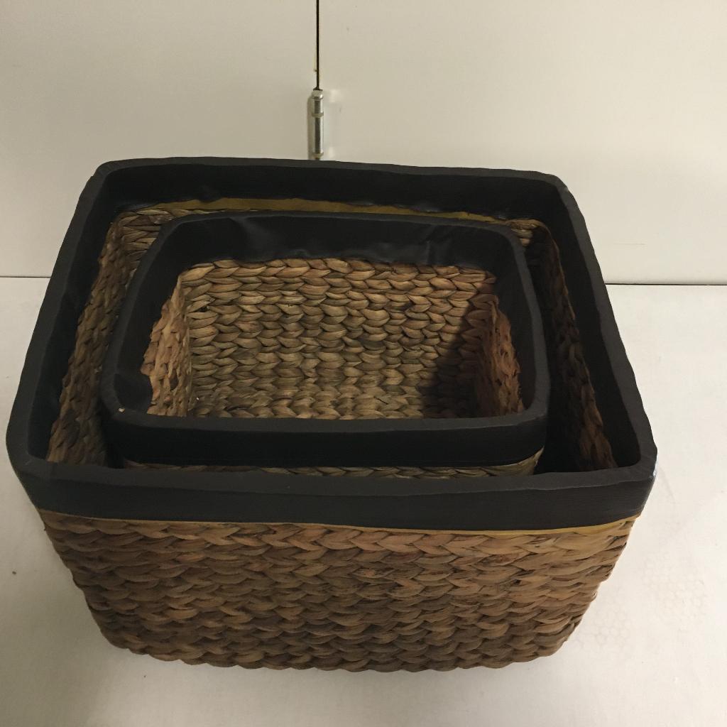 Set van 2 manden – waterhyacint - handgemaakt - TTM Wonen, Huis en Inrichting, Woonaccessoires | Schalen en Manden, TTM Wonen, Meubels – (Perzische) Tapijten en Woonaccessoires
