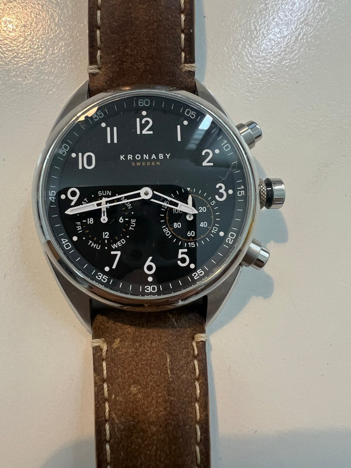 Kronaby Apex hybride smartwatch (43 mm), Sieraden, Tassen en Uiterlijk, Horloges | Heren, Overige merken, Staal, Polshorloge, Ophalen of Verzenden