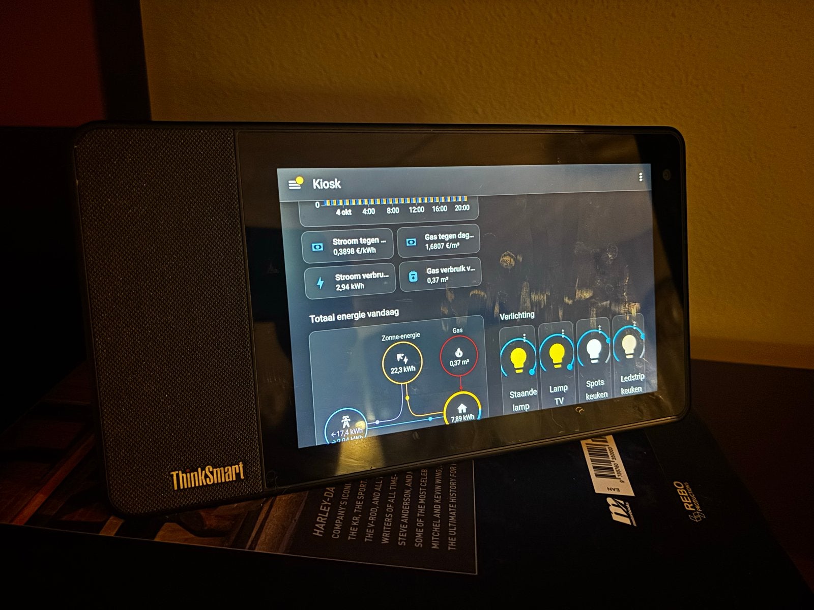 Lenovo ThinkSmart View met Fully Kiosk licentie, Usb-aansluiting, 8 inch, Ophalen of Verzenden, Zo goed als nieuw