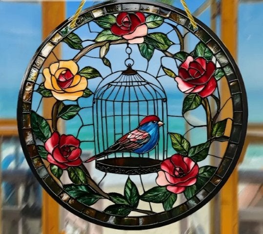 Raamhanger Vogel in kooi, Ophalen of Verzenden, Nieuw