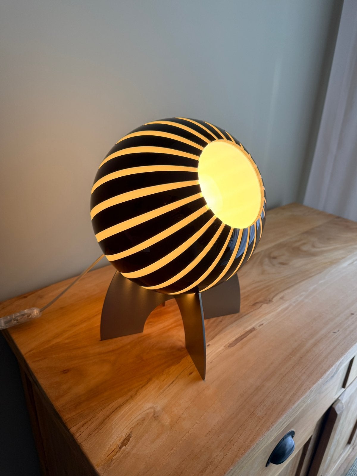 Italiaanse design lamp glas, Wit, Ophalen of Verzenden, Glas, Sfeerlamp