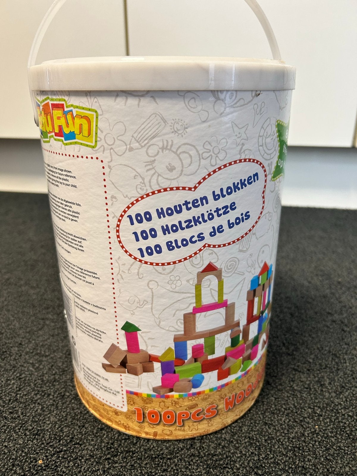 EduFun Houten Blokken - Vormenstoof Deksel, Ophalen of Verzenden, Gebruikt, Overige merken