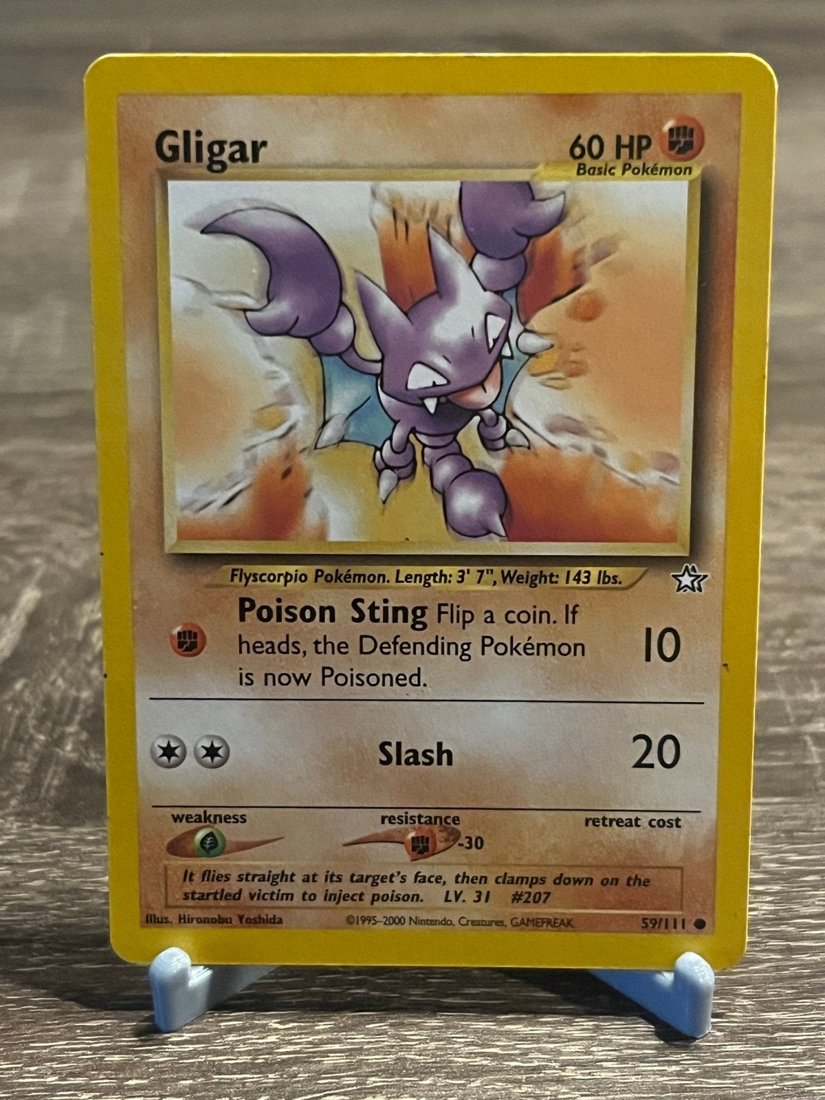 Gligar (59/111) - Neo Genesis - EX, Ophalen of Verzenden, Zo goed als nieuw, Losse kaart