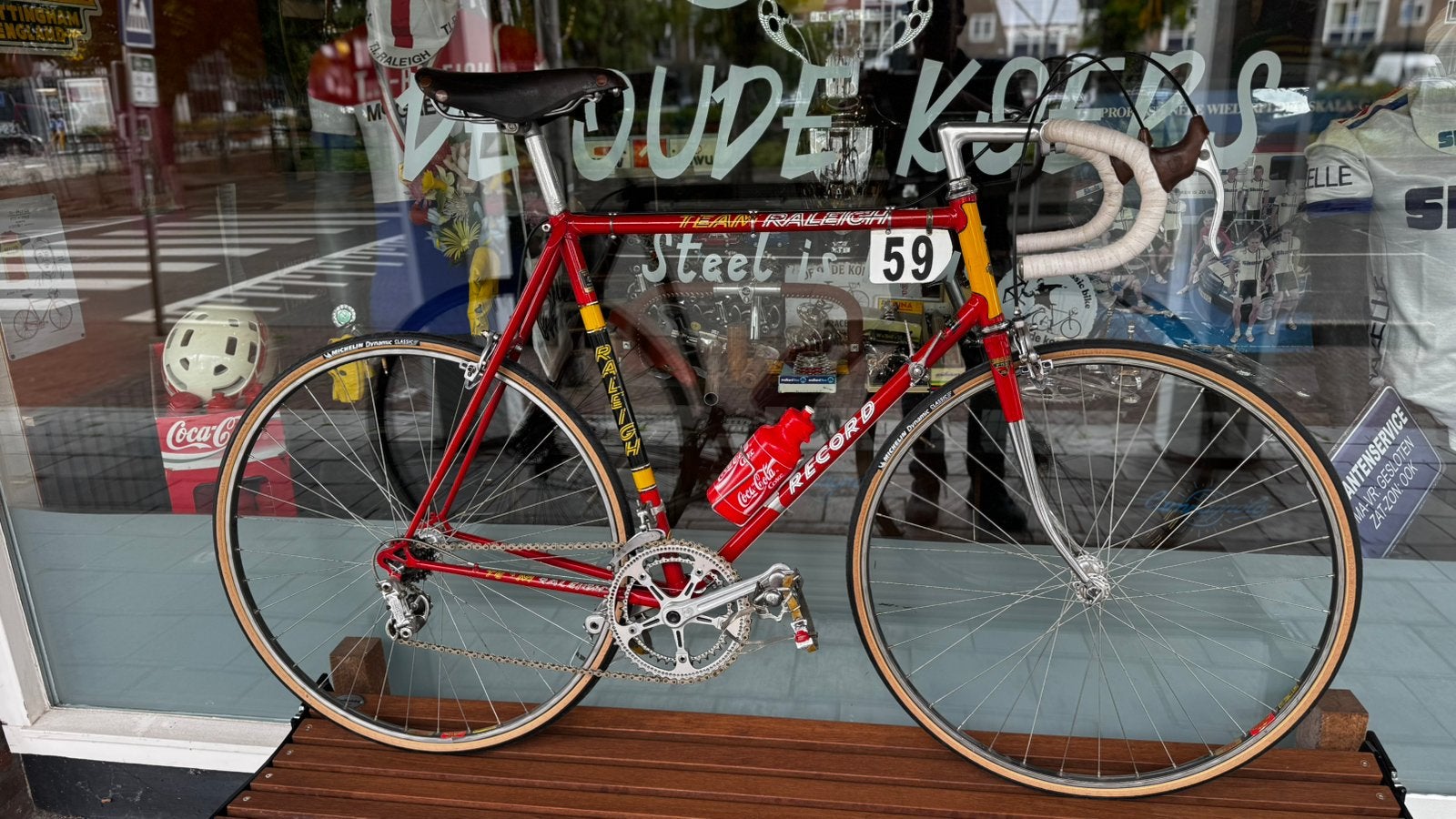Ti Raleigh team1974 racefiets Rey 531,geel balhoofd 60 cm ct, Overige merken, 28 inch, Gebruikt, Ophalen of Verzenden