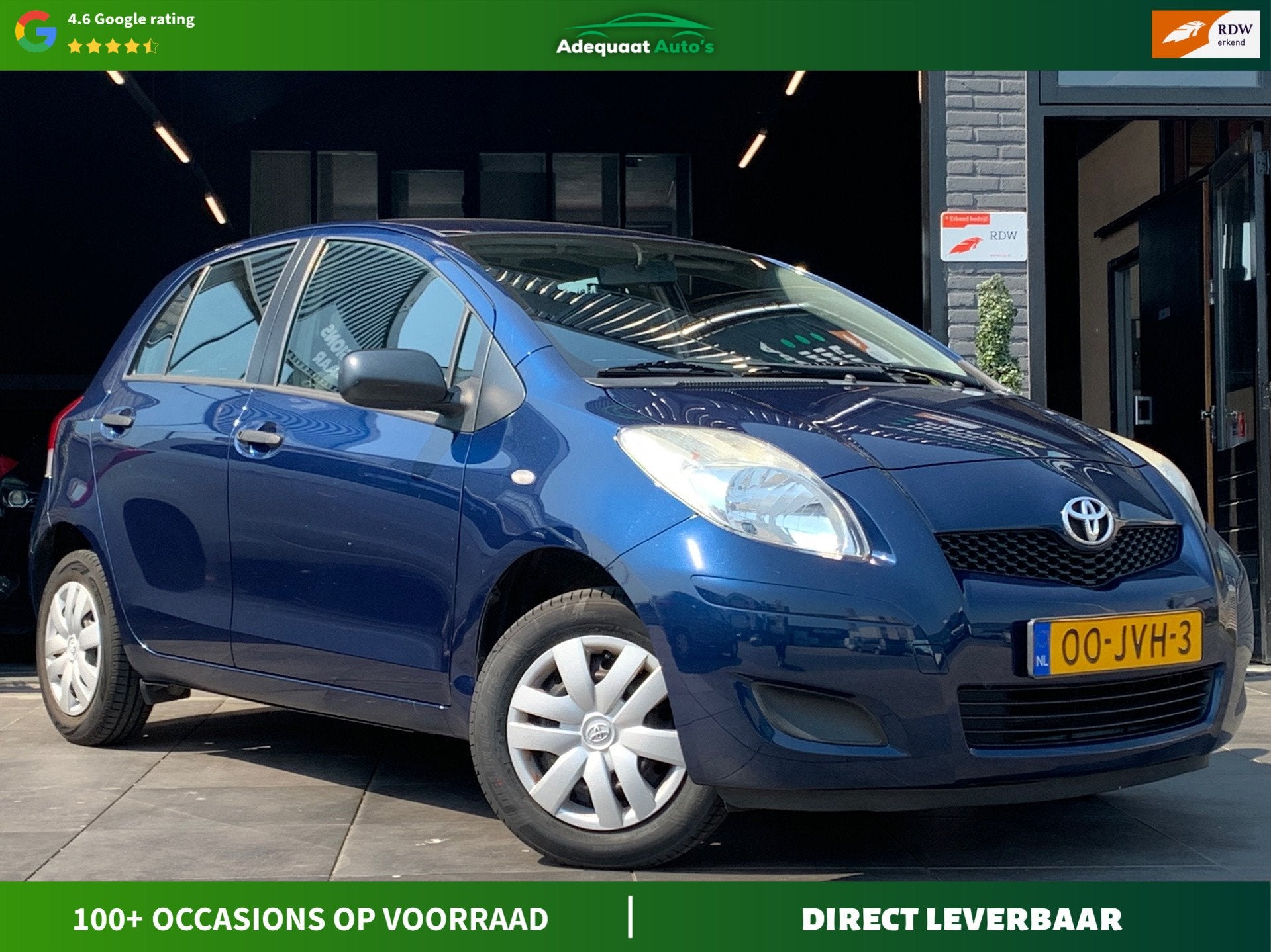 Toyota Yaris 1.0 VVTi Acces|2e eig|NAP|El.Ramen|APK|Trekhaak, Auto's, Toyota, Voorwielaandrijving, Stof, Met garantie (alle), Blauw