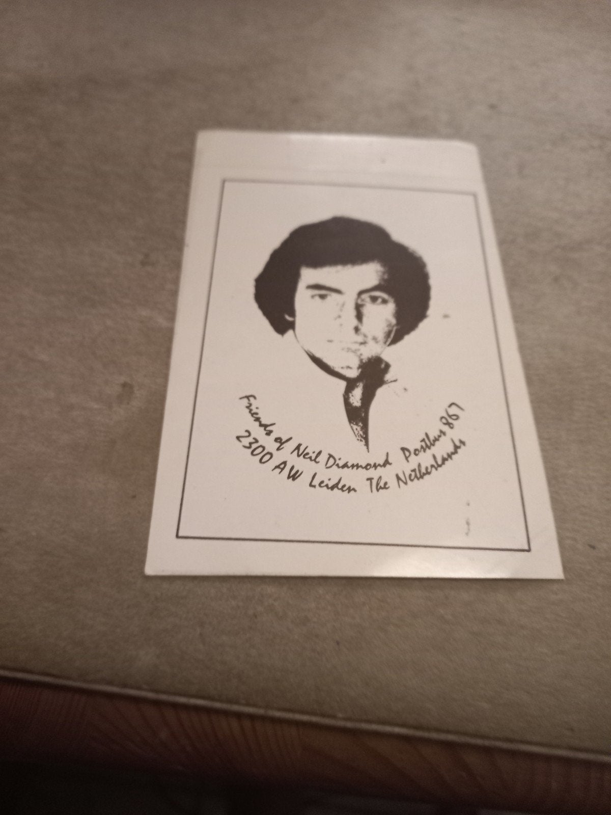 Neil Diamond Fanclub sticker - Zeldzaam Item, Verzamelen, Ophalen of Verzenden, Gebruikt