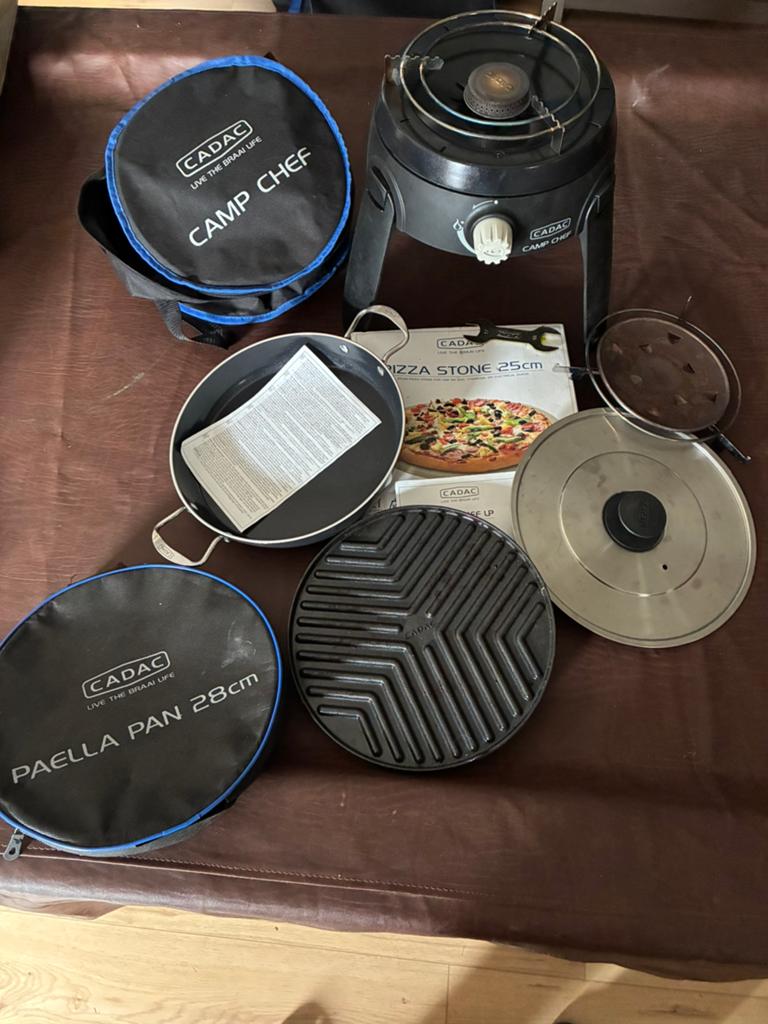 Cadac Camp Chef met Paella Pan en Pizzasteen, Caravans en Kamperen, Kampeeraccessoires, Ophalen, Zo goed als nieuw