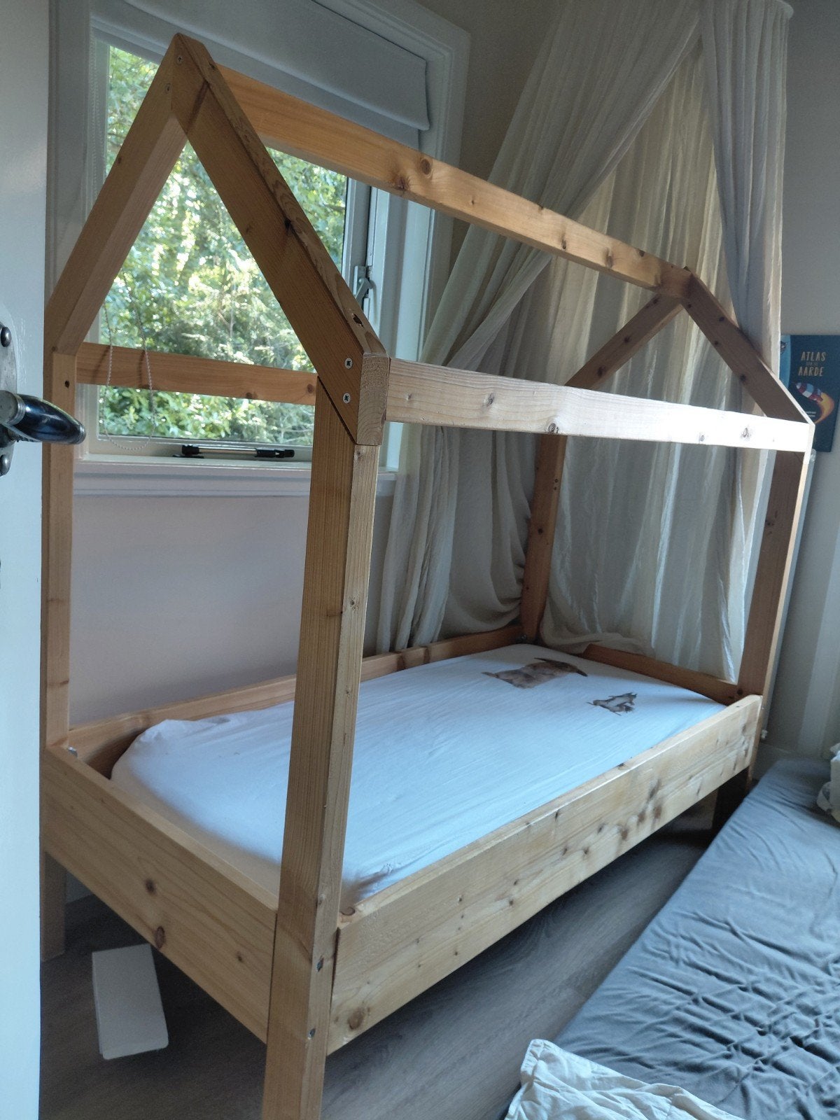 Huisbed met matras en Snurk matrashoes, Ophalen, Gebruikt, 70 tot 85 cm, Matras