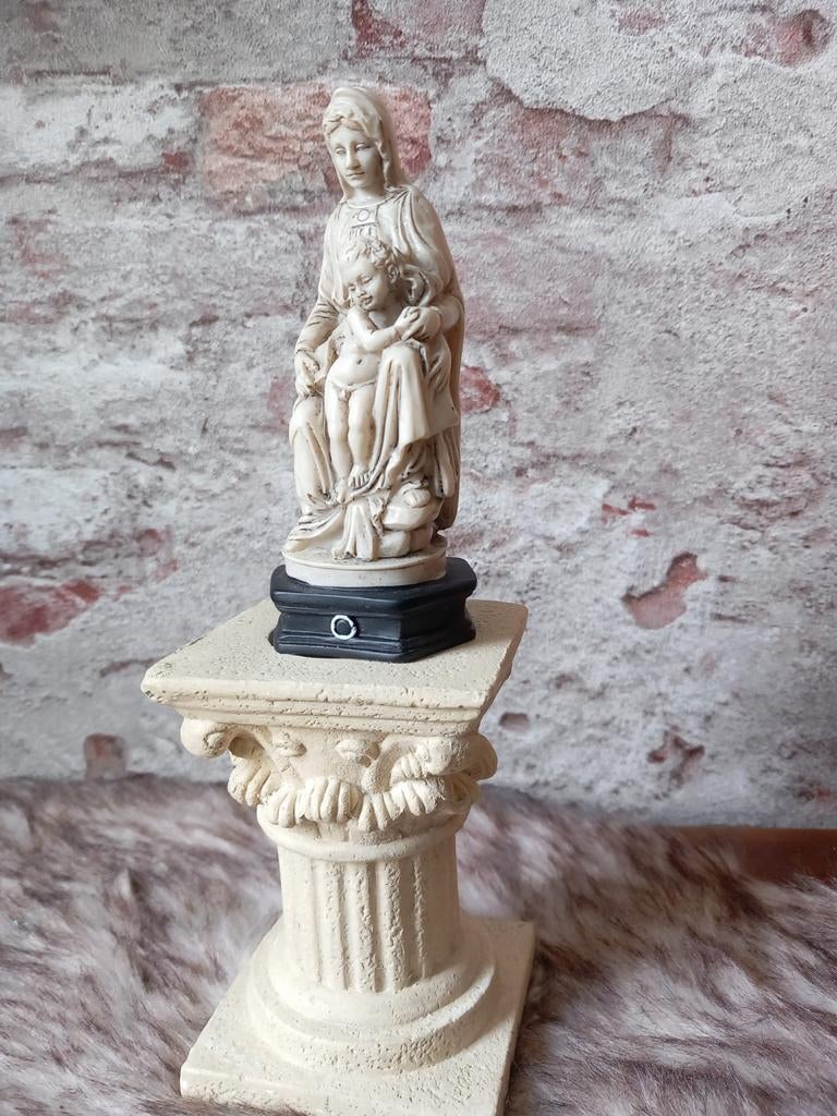 Brocant Mariabeeldje met Jezus, Antiek en Kunst, Antiek | Religie, Ophalen of Verzenden