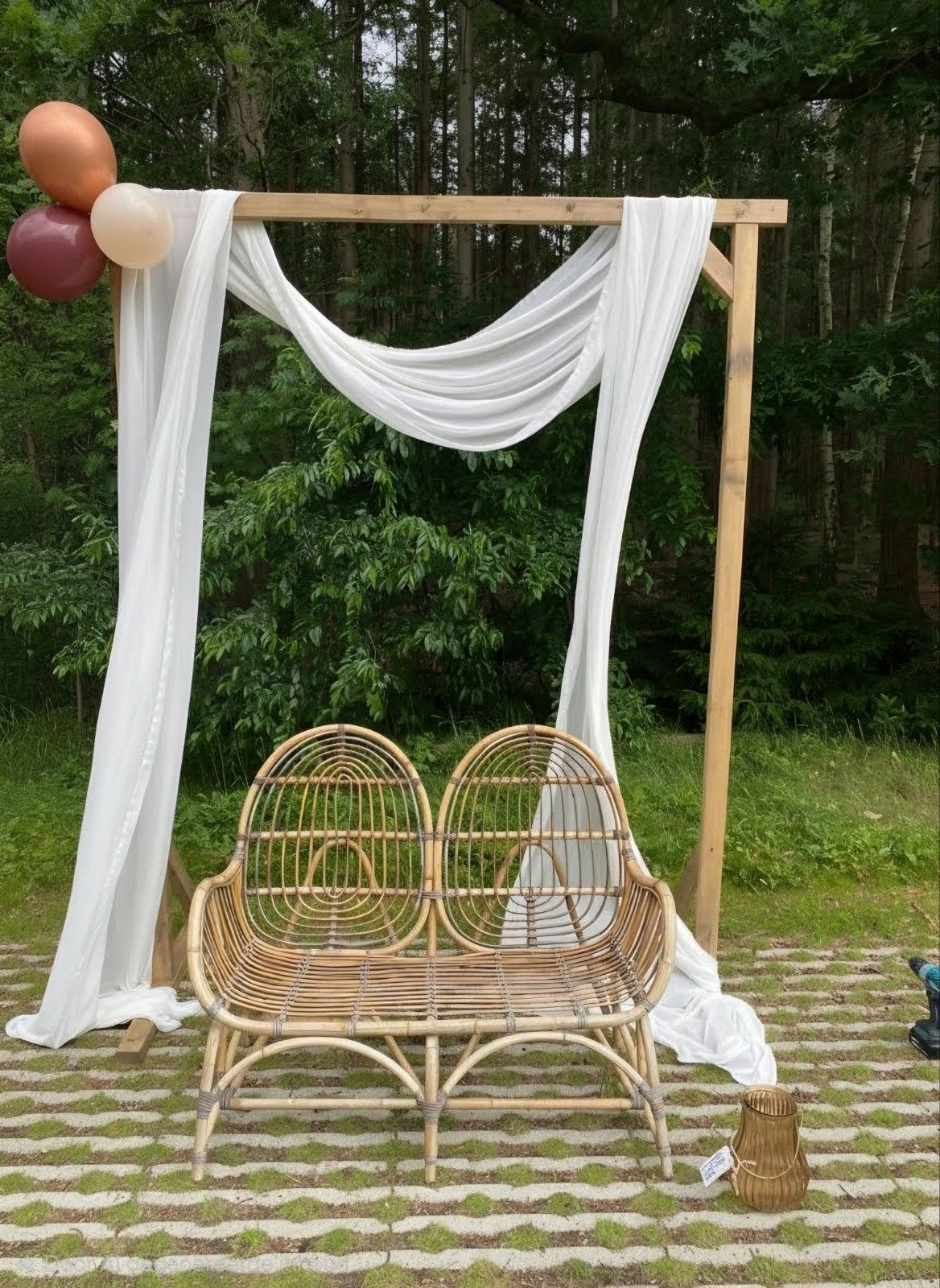 Houten Trouwboog / Decoratieboog, Hobby en Vrije tijd, Feestartikelen, Versiering, Geboorte of Huwelijk, Ophalen