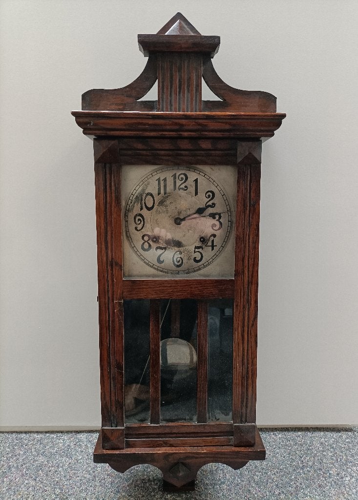 wandklok, Ophalen, Bruin, Landelijk, Analoog