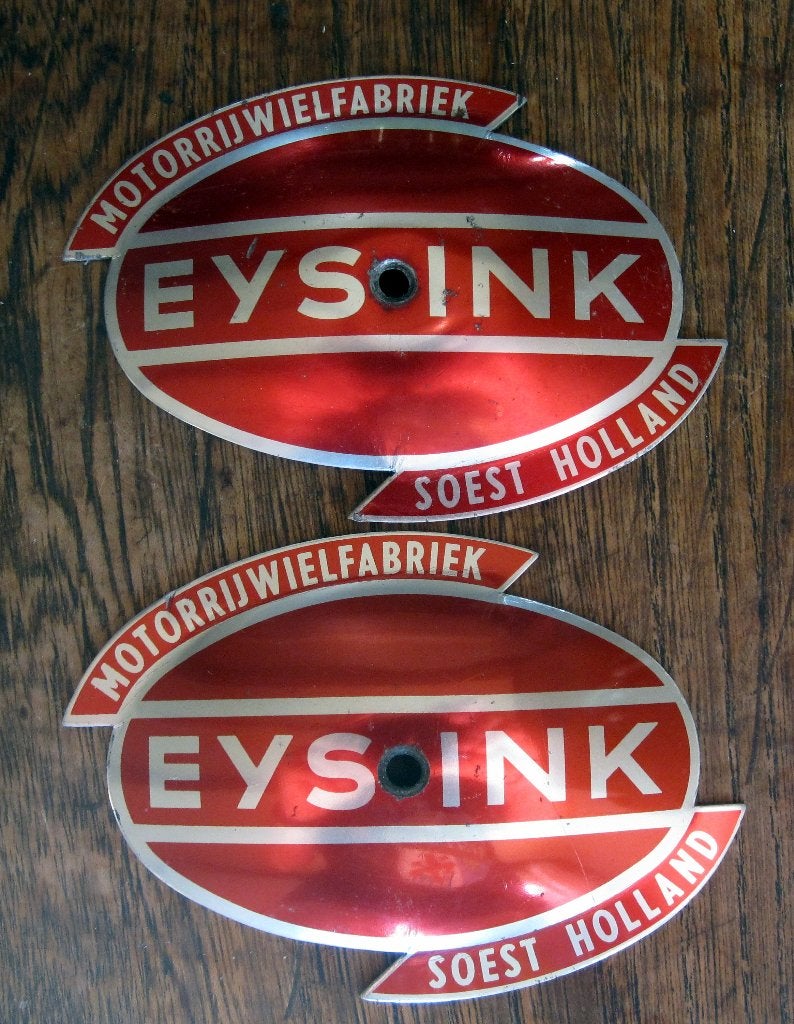 Tank emblemen EYSINK  en Gazelle Champion Mondial zwart goud, Ophalen