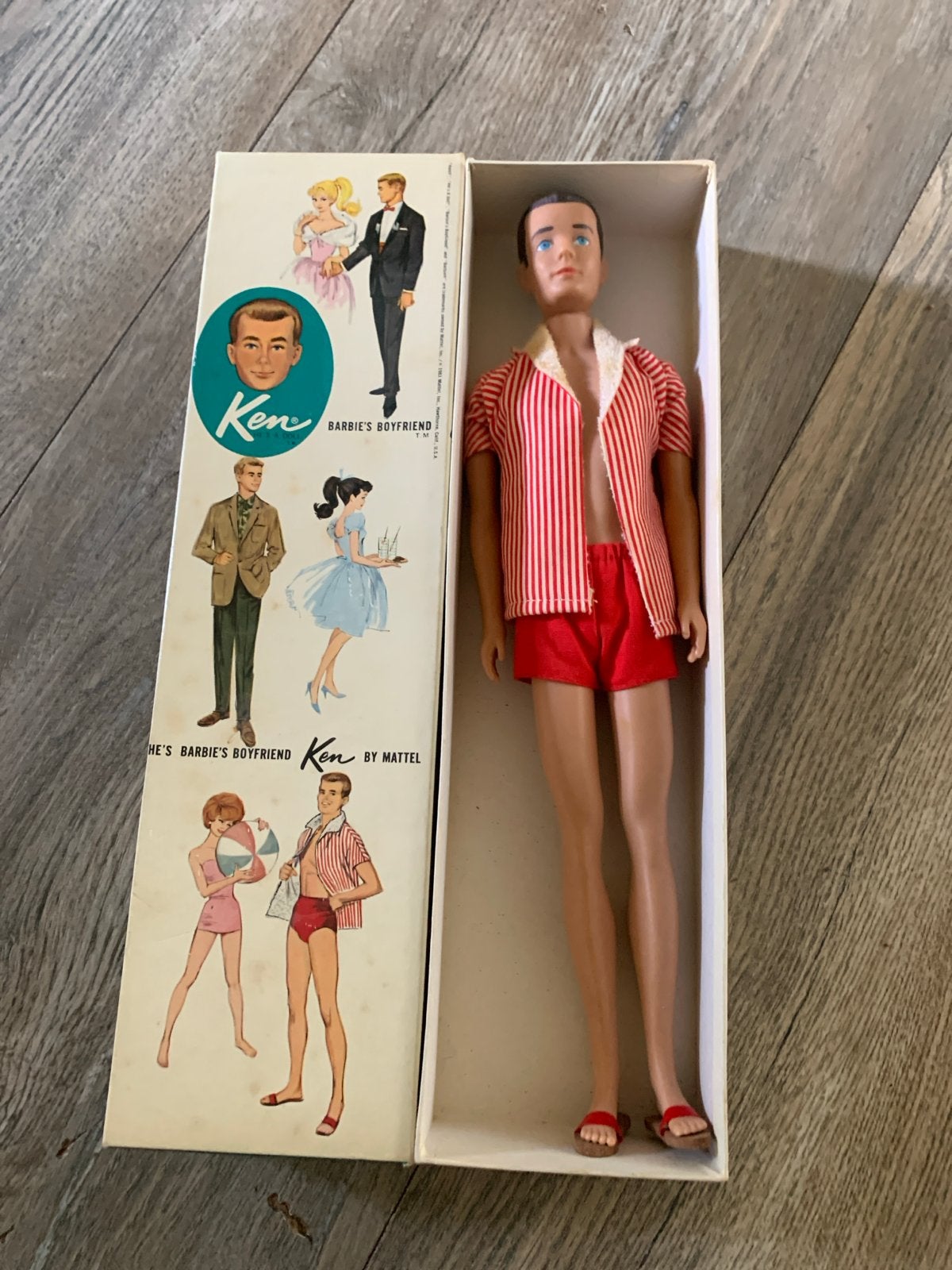 Vintage Ken pop (Barbie's vriend) met originele doos, Ophalen of Verzenden, Gebruikt, Barbie