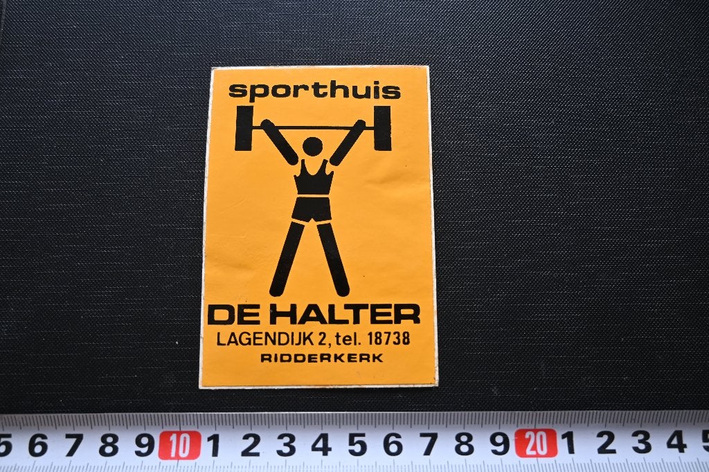 sticker ridderkerk sporthuis DE HALTER lagendijk 2, Ophalen, Zo goed als nieuw