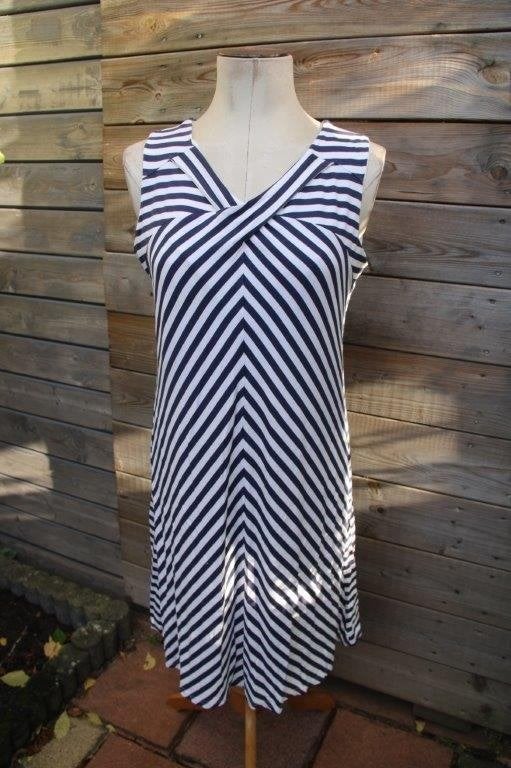Jurk blauw/ creme Batida mt 5 (EU44) Vaste prijs, Blauw, Maat 42/44 (L), Ophalen of Verzenden, Zo goed als nieuw