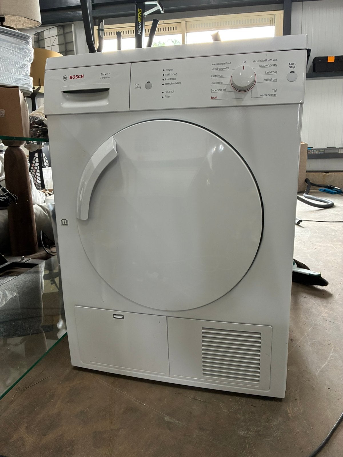 Bosch condensdroger, Ophalen, 6 tot 8 kg, Gebruikt, 85 tot 90 cm