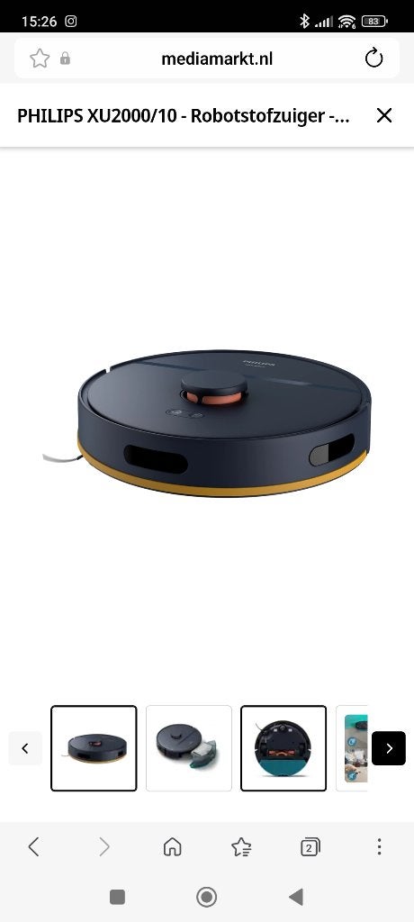 Philips robot stofzuiger met dweilfunctie, Witgoed en Apparatuur, Stofzuigers, Philips, Ophalen of Verzenden, Zo goed als nieuw