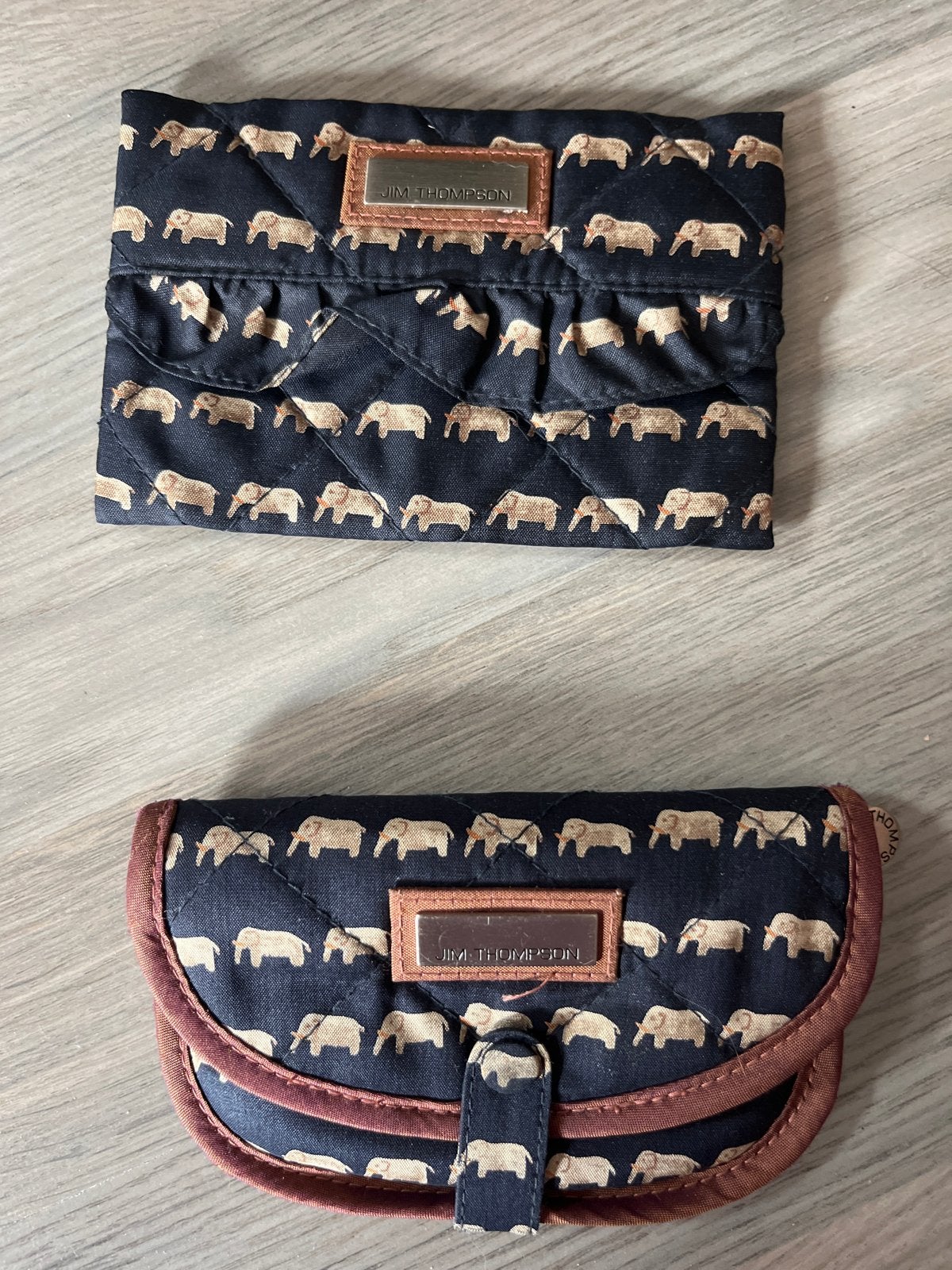 Jim Thompson portemonnee/etui met olifantenprint, Ophalen of Verzenden, Zo goed als nieuw, Blauw, Overige merken