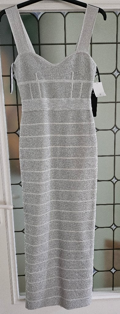 Prachtige jurk van Hervé Léger Paris, maat S., Ophalen, Overige kleuren, Nieuw, Maat 36 (S)