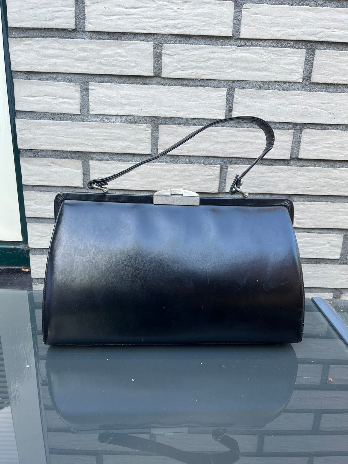Vintage Normandie Tas - Made in Canada, Ophalen of Verzenden, Gebruikt, Zwart, Handtas