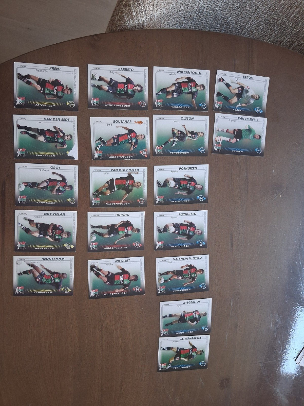 all stars trading card game NEC Nijmegen 2005 2006, Ophalen of Verzenden, Zegels, Bonnen of Punten