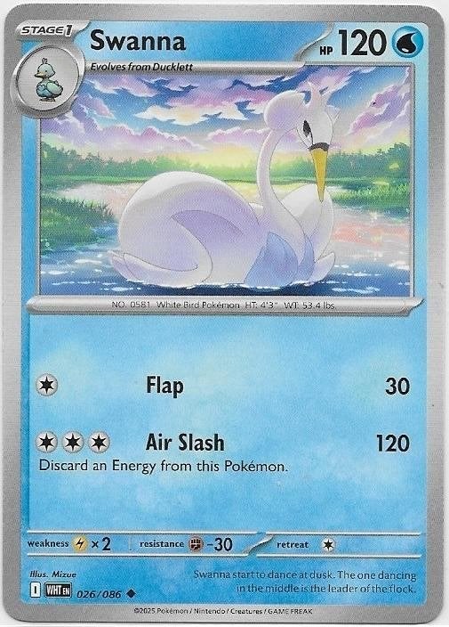 White Flare,  Swanna [common] 26/86, Verzenden, Nieuw, Losse kaart