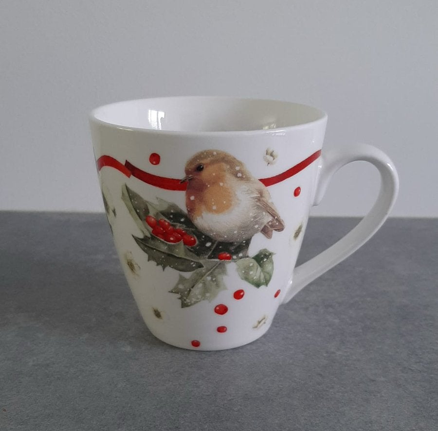 Marjolein Bastin kerst mokje roodborst kerststruik christmas, Huis en Inrichting, Keuken | Servies, Ophalen of Verzenden, Zo goed als nieuw