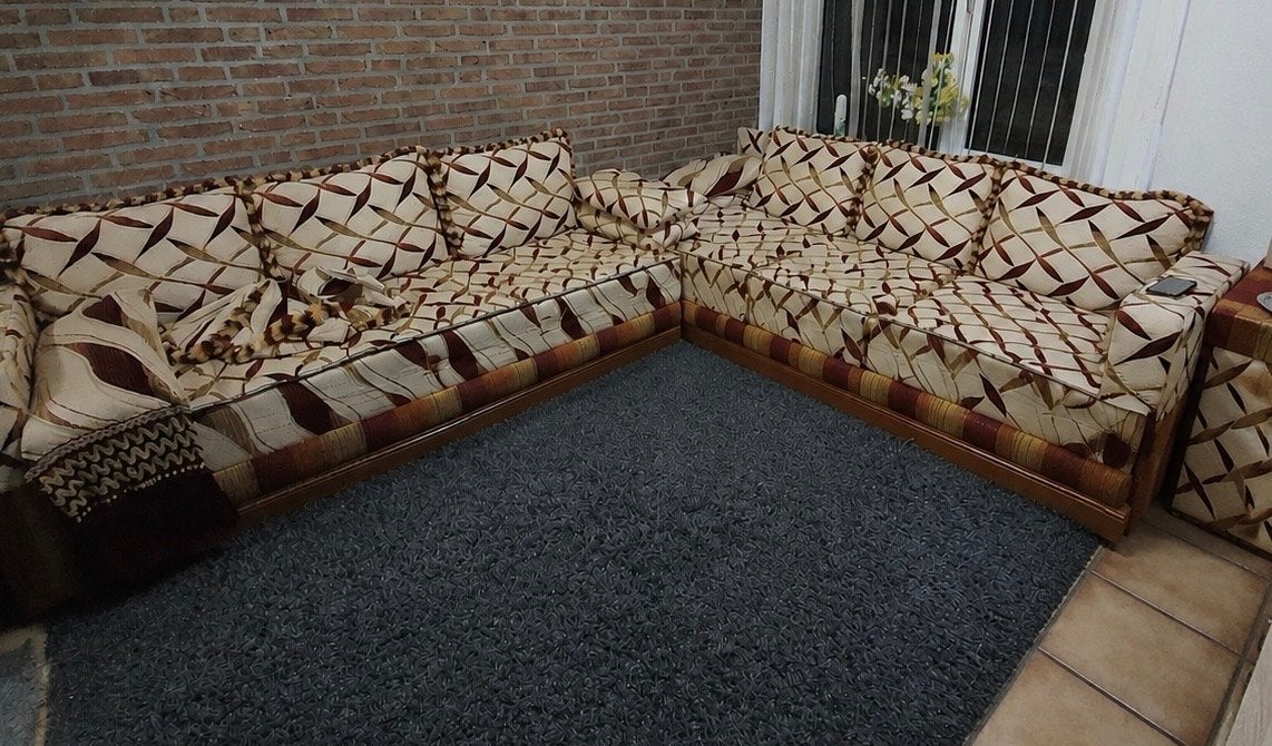 Comfortabele hoekbank met Marokkaanse stijl, Ophalen, Gebruikt, Stof
