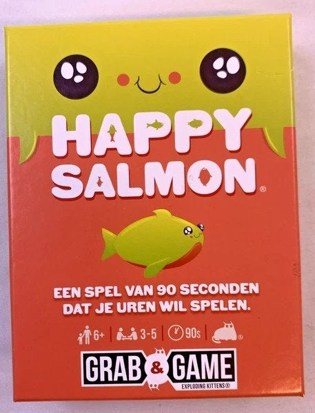Exploding Kittens Happy Salmon snel kaartspel nieuwstaat, Coolsingel 104, 3011 AG Rotterdam, Netherlands, Verzenden, Zo goed als nieuw