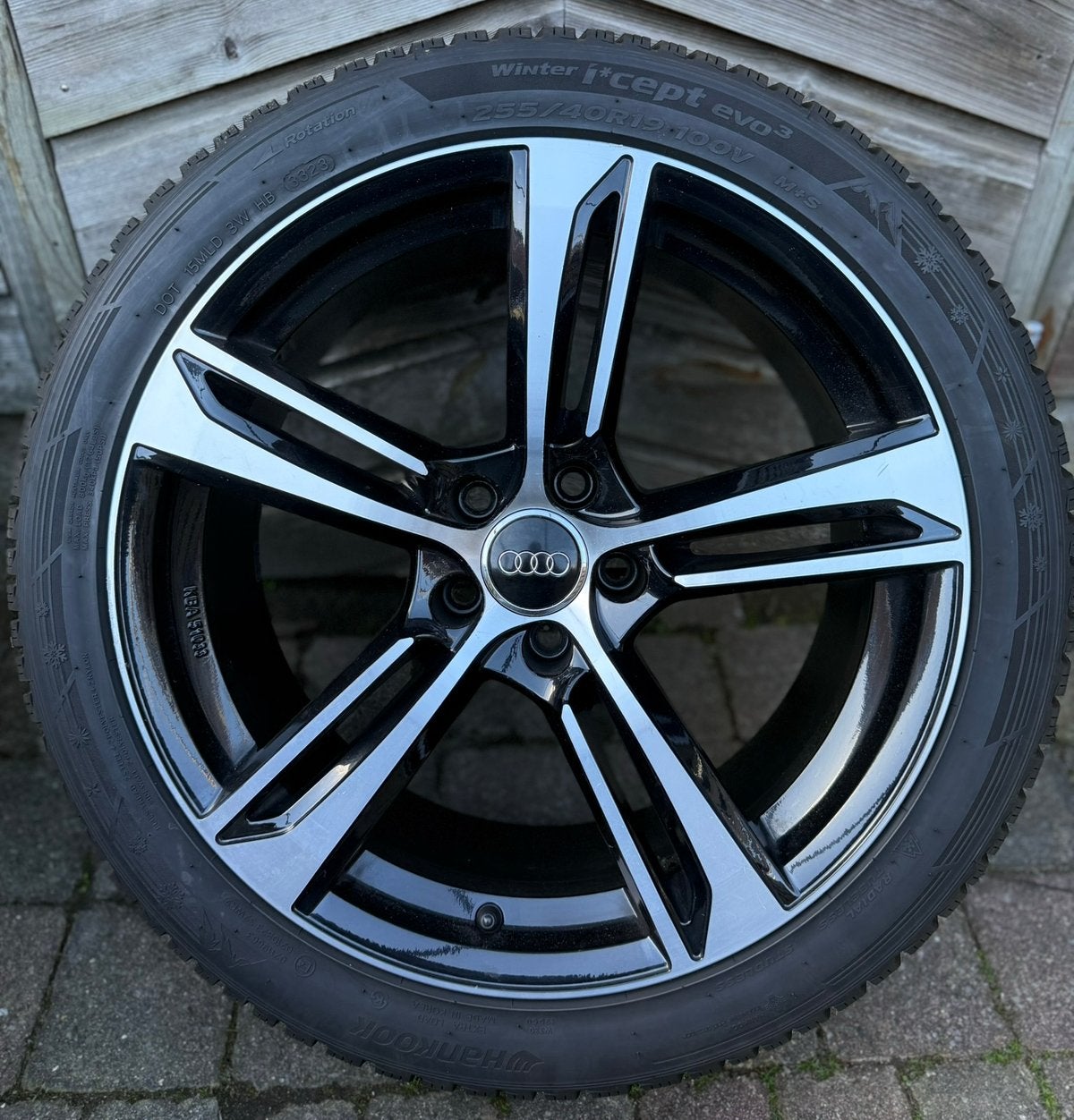 ✅ Audi RS Blade Style A6 A7 Q3  + A Merk Banden 255/40 R19, Gebruikt, 255 mm, Banden en Velgen, Winterbanden