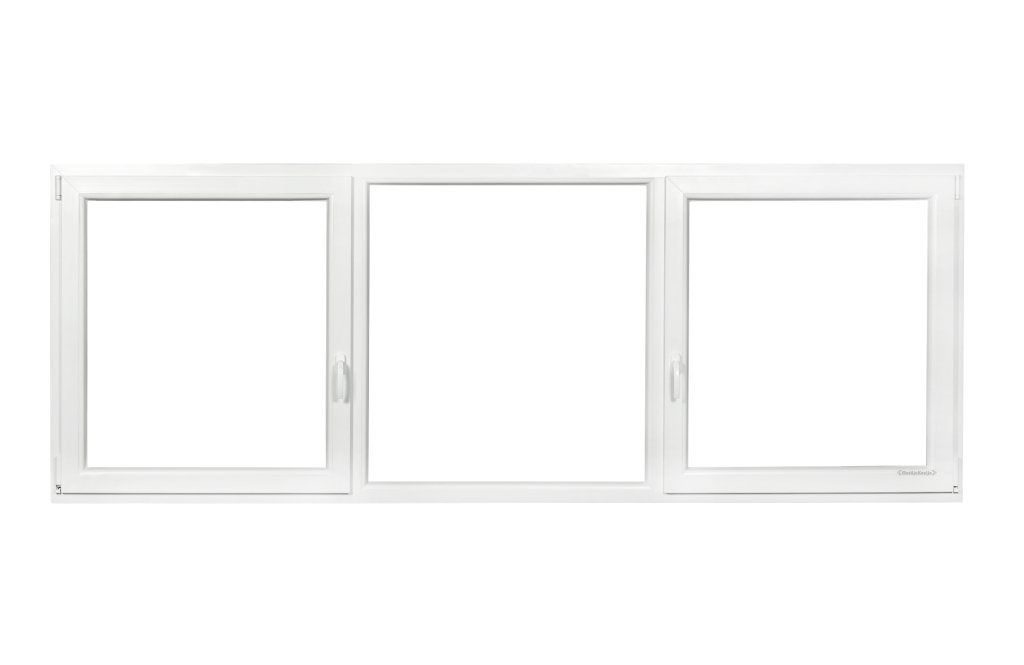 Kunststof Kozijn Draaikiep Vast Draaikiep  B300 H110cm Wit, Niet ingevuld, Kunststof, Raamkozijn, Niet ingevuld