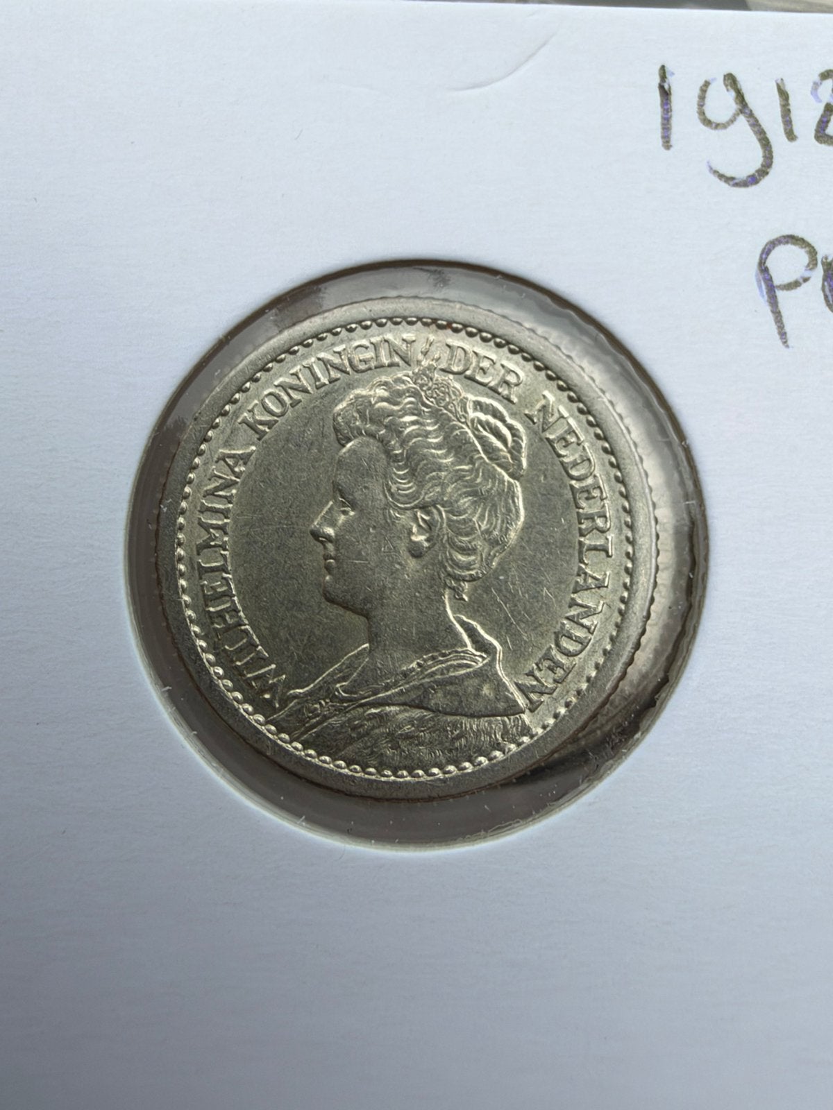 Halve gulden 1912 Wilhelmina, ½ gulden, Zilver, Ophalen of Verzenden, Koningin Wilhelmina