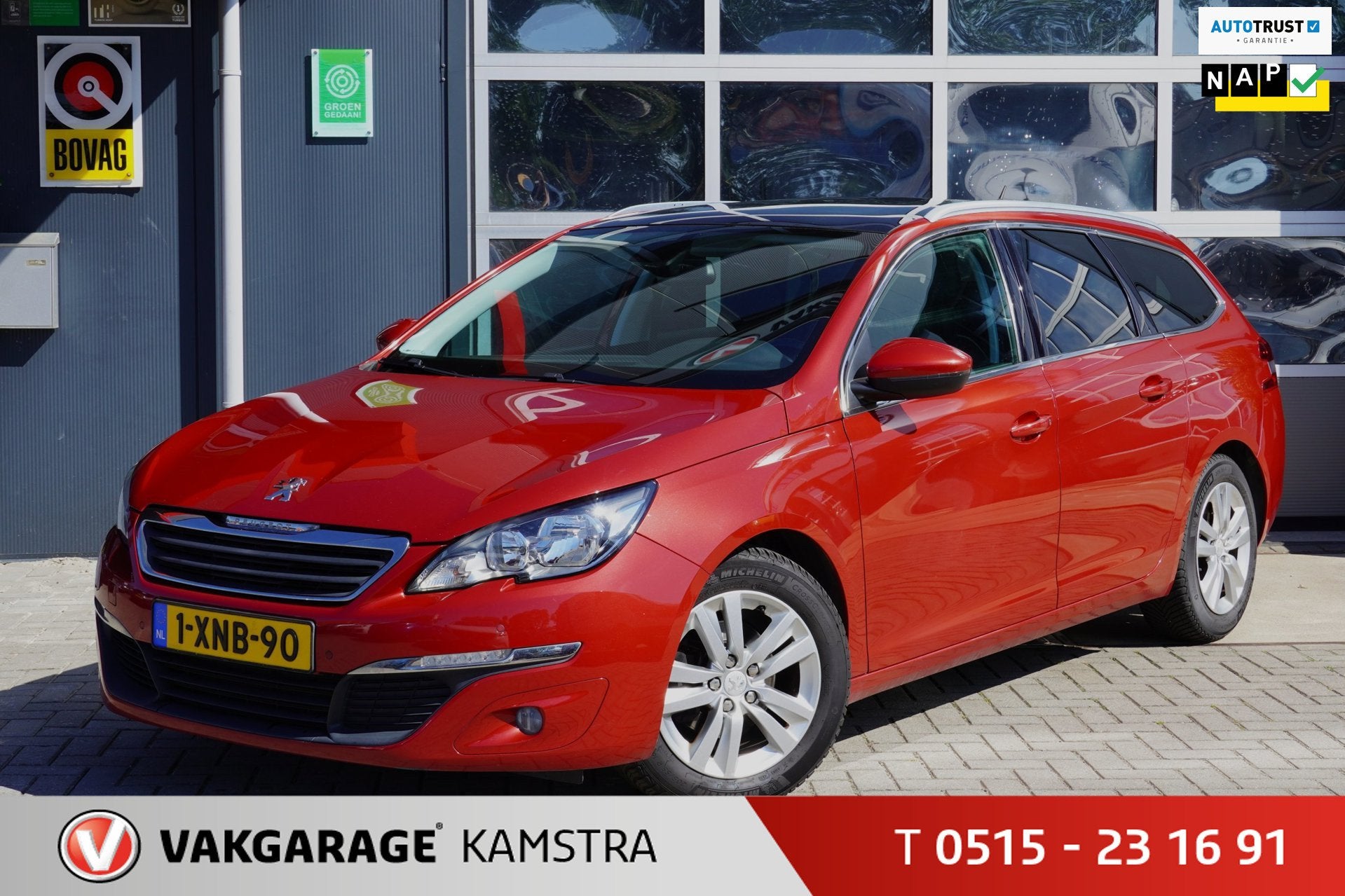 Peugeot 308 SW 1.6 BlueHDI Blue Lease Executive nav/panorama, Auto's, Voorwielaandrijving, Stof, Gebruikt, 4 cilinders