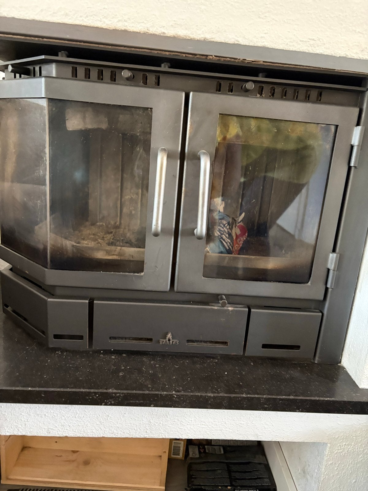Barbas allesbrander inbouw haard, Ophalen, Gebruikt, Inbouwhaard, Houthaard
