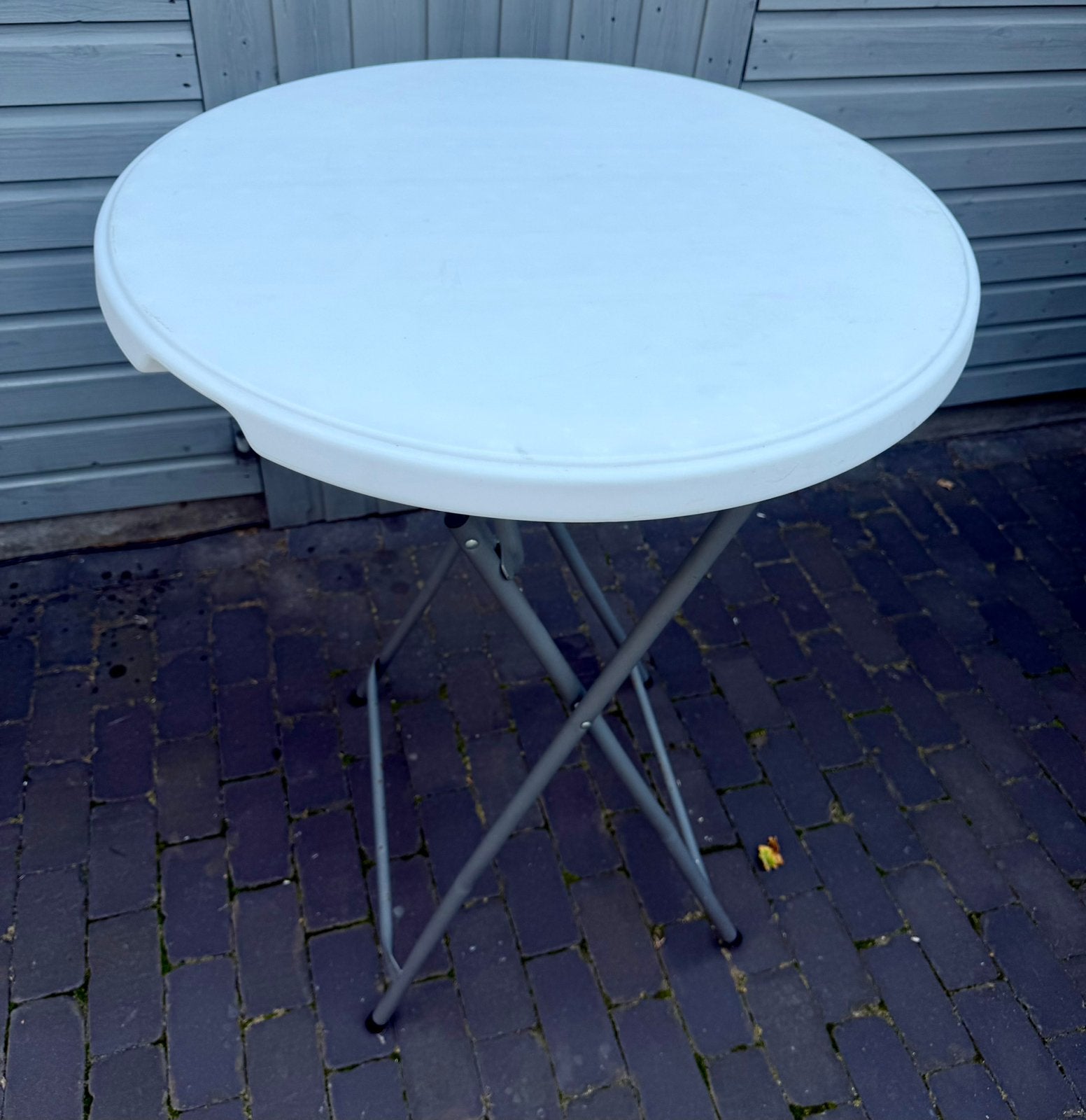 Inklapbare Statafel Wit - Ø 85 cm - In Goede Staat, Huis en Inrichting, Ophalen, Gebruikt