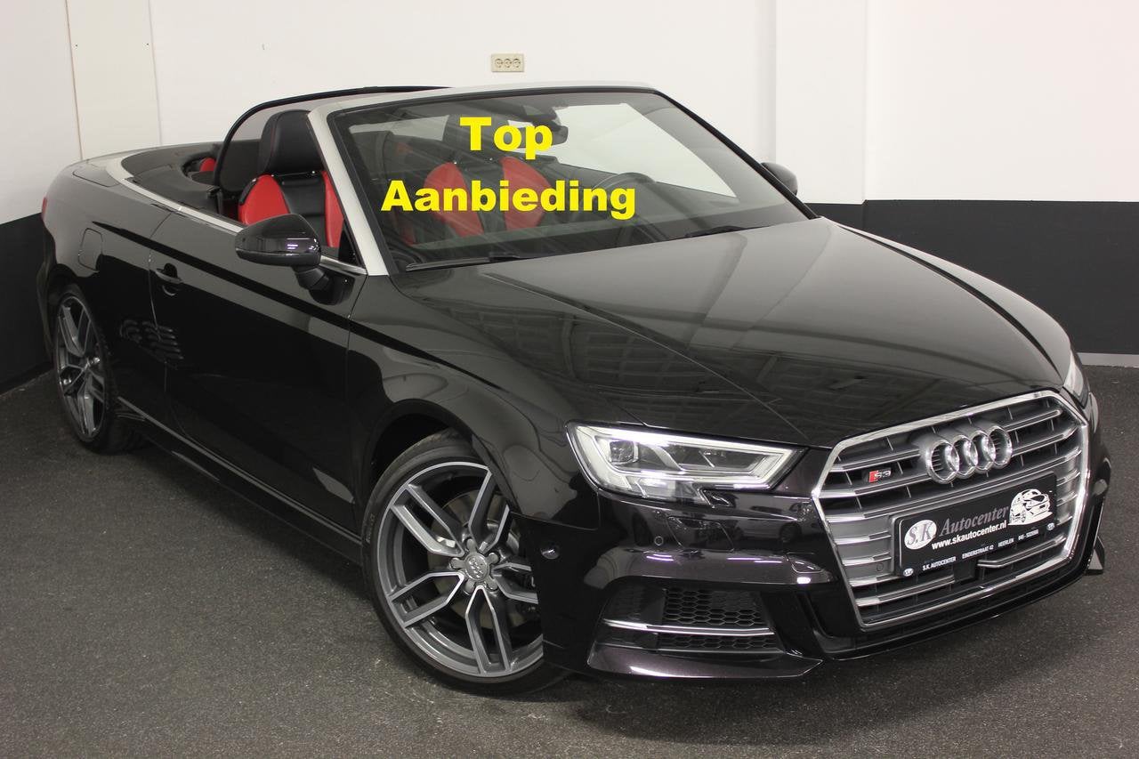 Audi S3 CABRIO *VIRTUAL*CAM*AIRSCARF*B&O*LEER*MAGNETIC RID, Auto's, Audi, Zwart, 4 stoelen, Vierwielaandrijving, Automaat