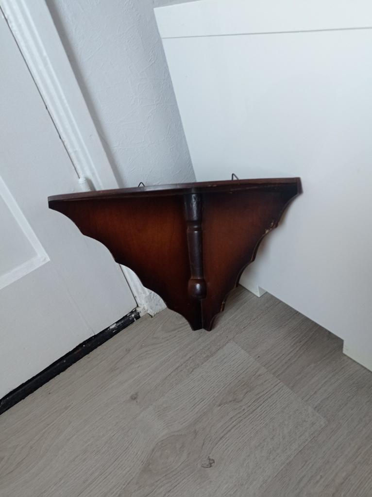 Vintage Hout wand Console 24 ,5 x 24,5 cm, Ophalen of Verzenden