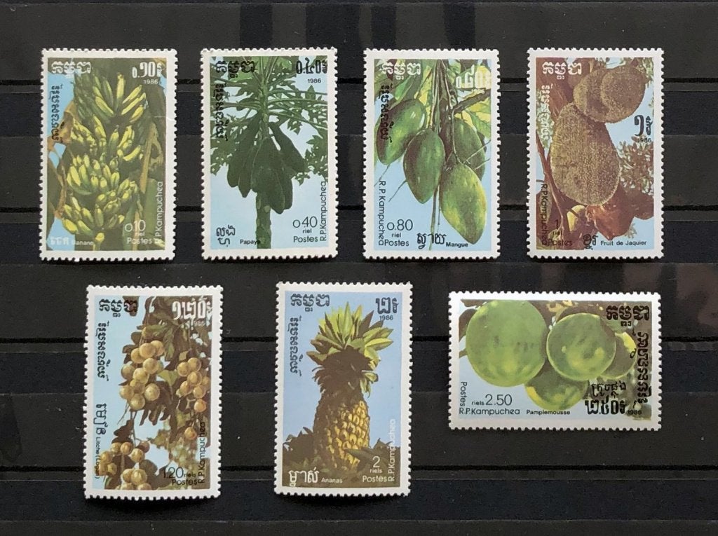 Cambodja Postfris 1986 Vruchten, Ophalen of Verzenden, Postfris, Dier of Natuur