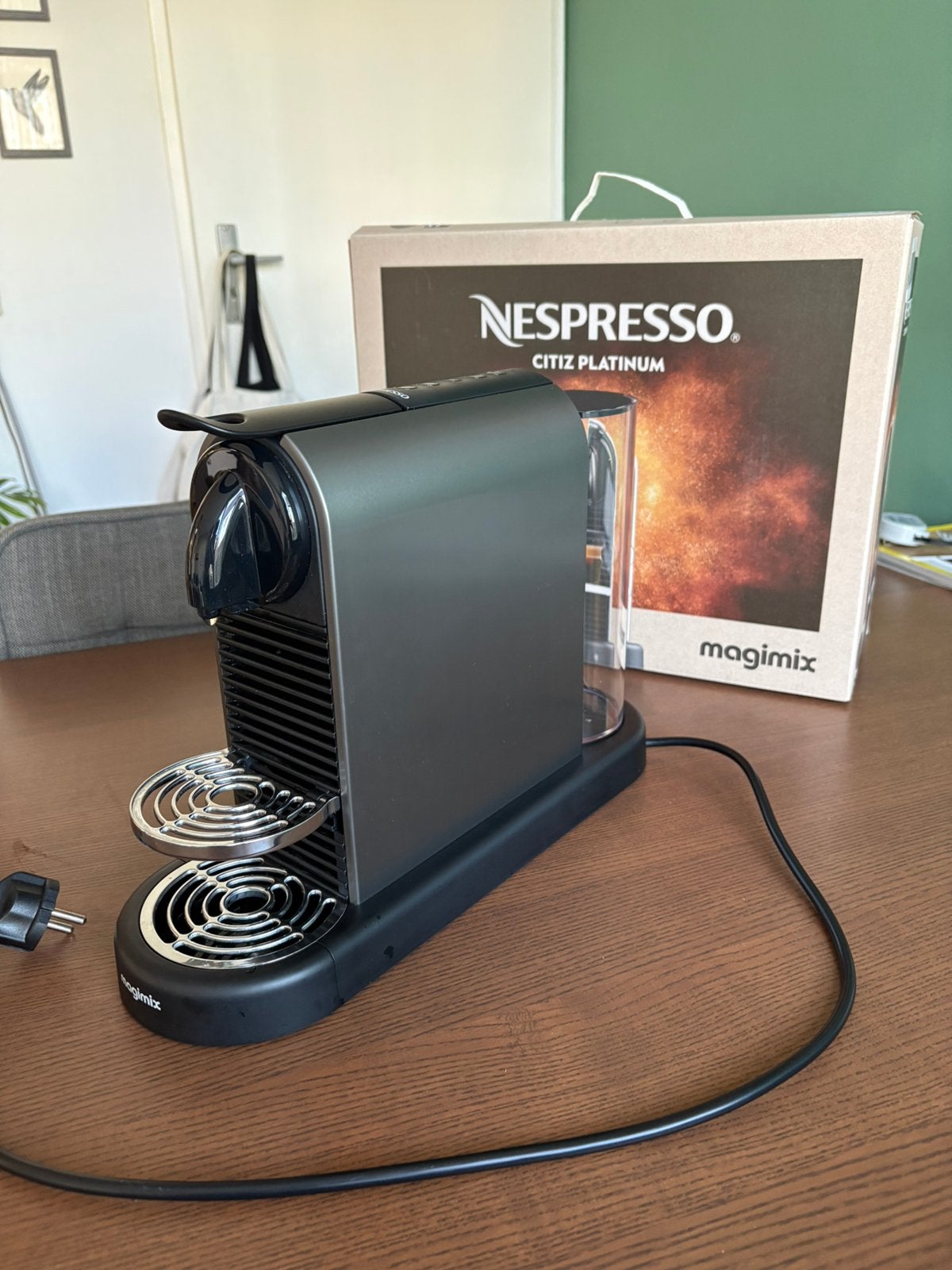 Nespresso CitiZ Platinum Magimix (kleur titane), Ophalen, Zo goed als nieuw, Espresso apparaat