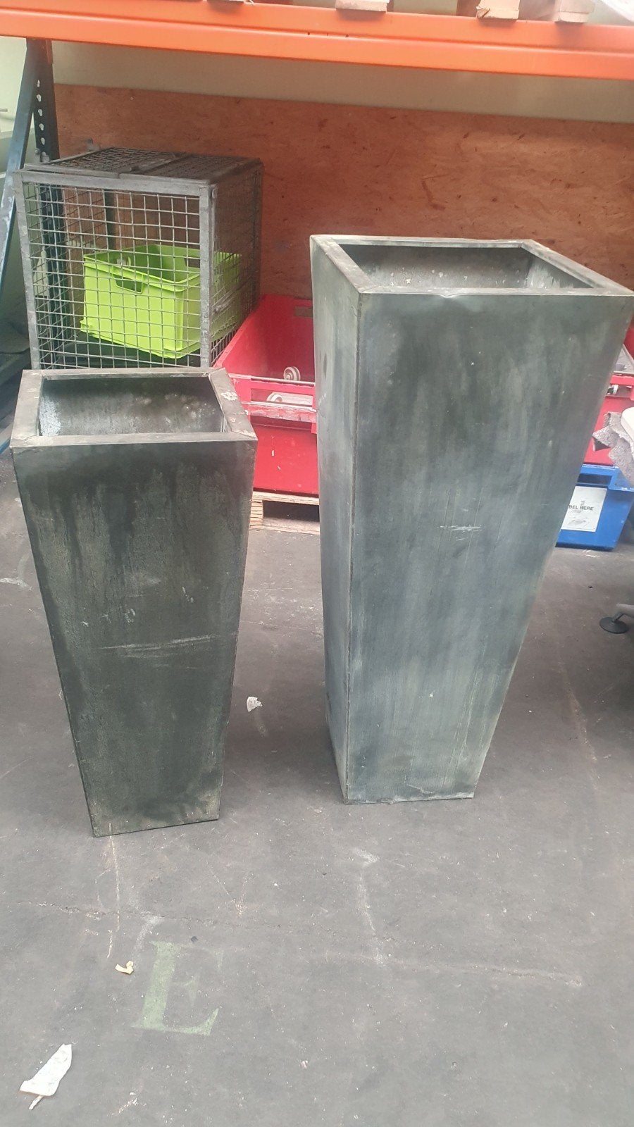 Plantenbak zink, Tuin en Terras, Bloembakken en Plantenbakken, Ophalen, Minder dan 30 cm, Rond, Binnen