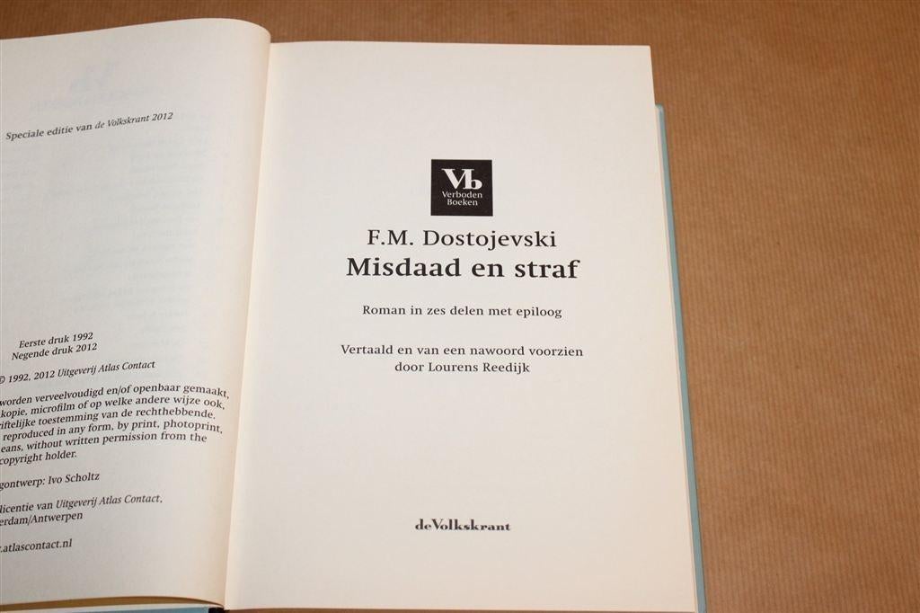 Misdaad en Straf — Dostojevski, Dik Meesterwerk, Verzenden, Gelezen