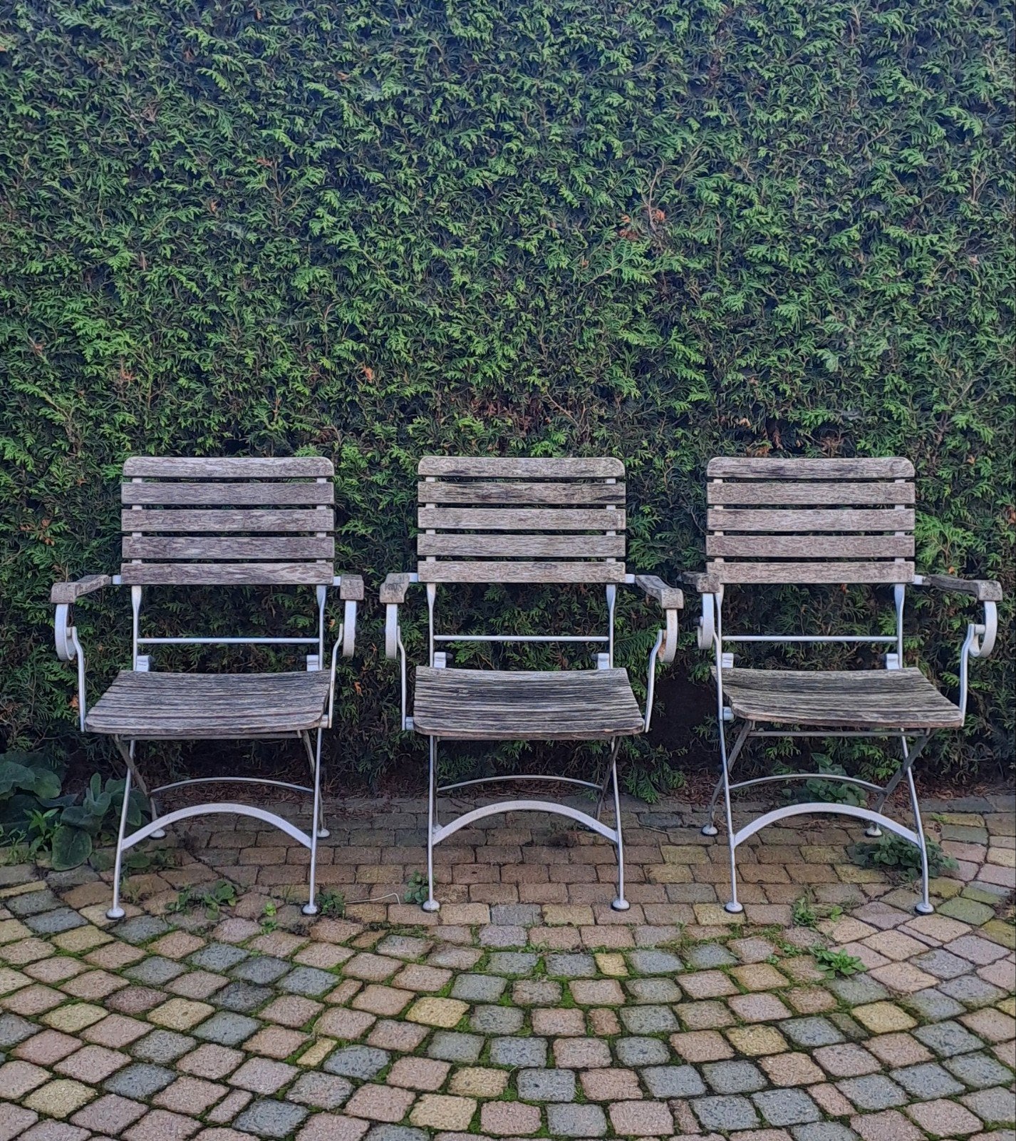 3 inklapbare tuinstoelen, Tuin en Terras, Tuinstoelen, Ophalen, Teakhout