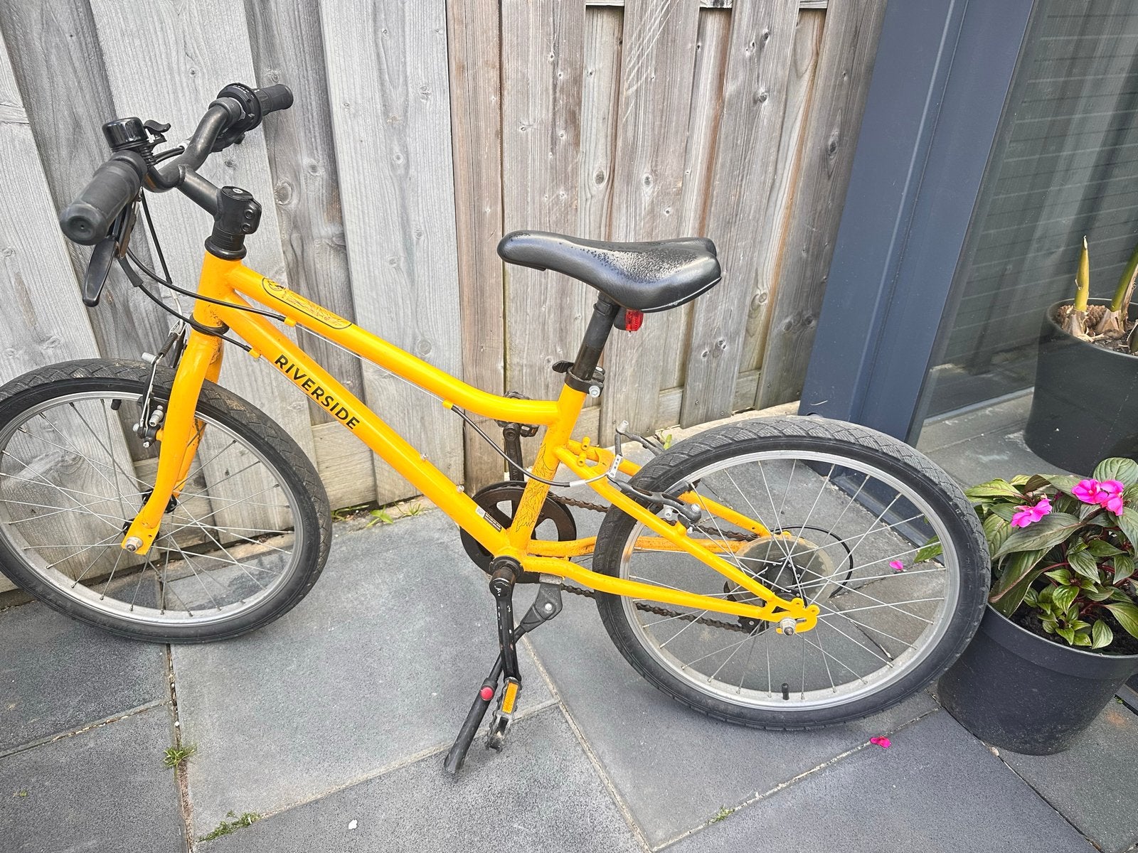 Riverside Kinderfiets Geel - 20 inch, Ophalen of Verzenden, Gebruikt, Velgrem, 20 inch of meer