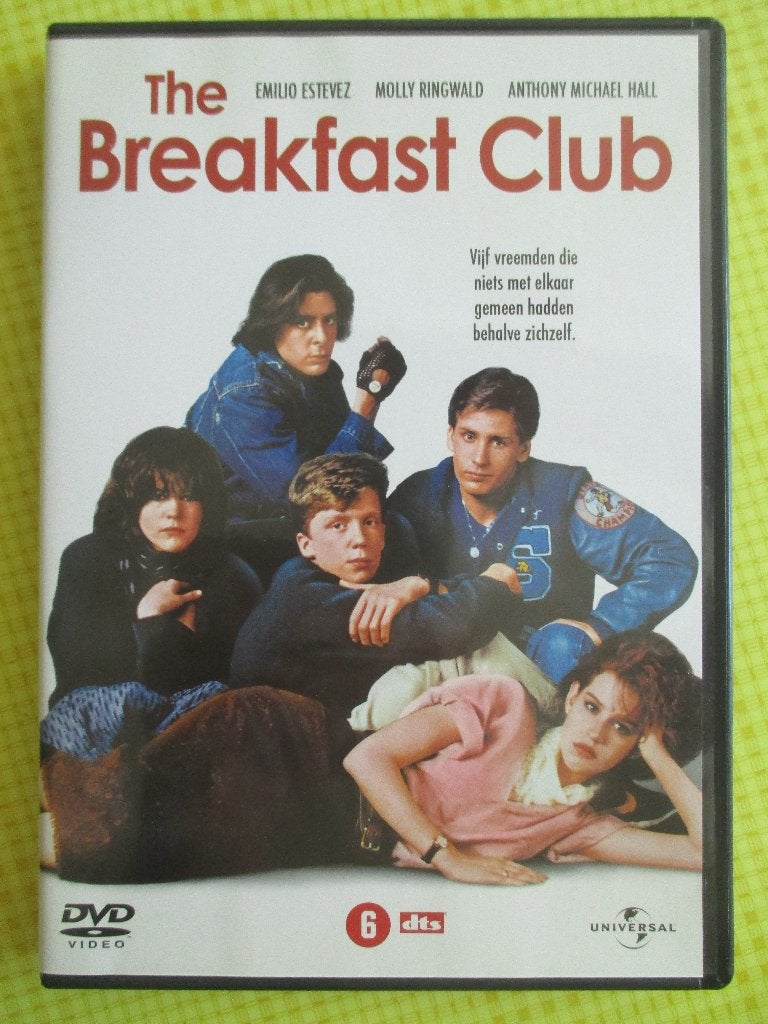 The breakfast club - DVD ( Molly Ringwald / Emilio Estevez ), Alle leeftijden, Overige genres, Ophalen of Verzenden, Zo goed als nieuw