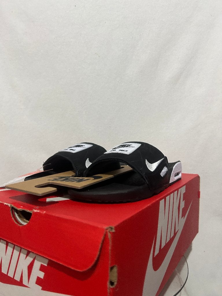 NIEUW IN DOOS! Maat 42,5 - Nike Air Max 90 Slide Black White, Kleding | Heren, Schoenen, Slippers, Verzenden, Zwart, Nike